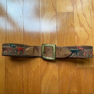 Vintage 70’s reversible reindeer suede belt